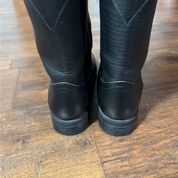 Cowtown Roper Boots Black Leather with Rubber Sole 10 1/2 D - Picture 5 of 13